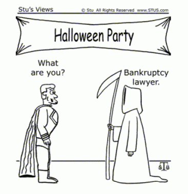 Bankruptcy Lawyer grim reaper halloween cartoon