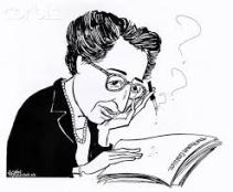 Caricatura de Hannah Arendt
